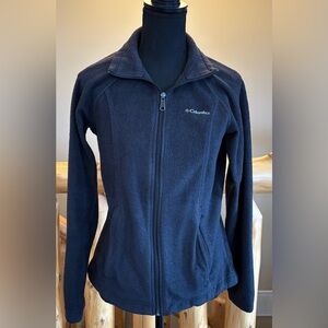 Columbia Fleece Jacket WOMENS Black Full Zip Outdoor Activewear Warm Small